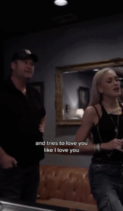 Gwen Stefani admitted she wrote her love duet with Blake Shelton, Purple Irises, about her own insecurities