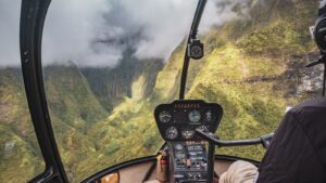 view from a helicopter ride in Hawaii