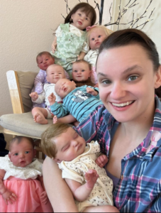 Kierstan has 32 reborn dolls
