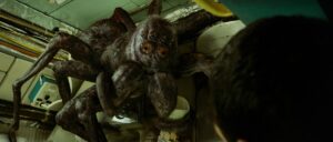 A nearly human-sized CGI space tarantula voiced by Paul Dano hangs off a bulkhead in Netflix’s sci-fi movie Spaceman. Sorry, spider-haters.