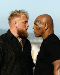 Jake Paul and Mike Tyson facing off