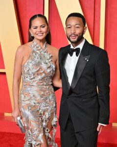 Chrissy Teigen and John Legend attend the 2024 Vanity Fair Oscar Party in March in Beverly Hills, California.