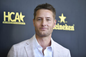 Justin Hartley attends the Red Carpet of the 2nd Annual HCA TV Awards at The Beverly Hilton on August 13, 2022, in Beverly Hills, California