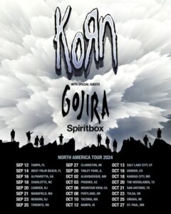 KORN Announces September + October 2024 North American Tour With GOJIRA And SPIRITBOX
