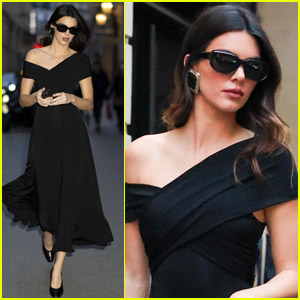 Kendall Jenner Wears Black Dress While Sightseeing in Paris