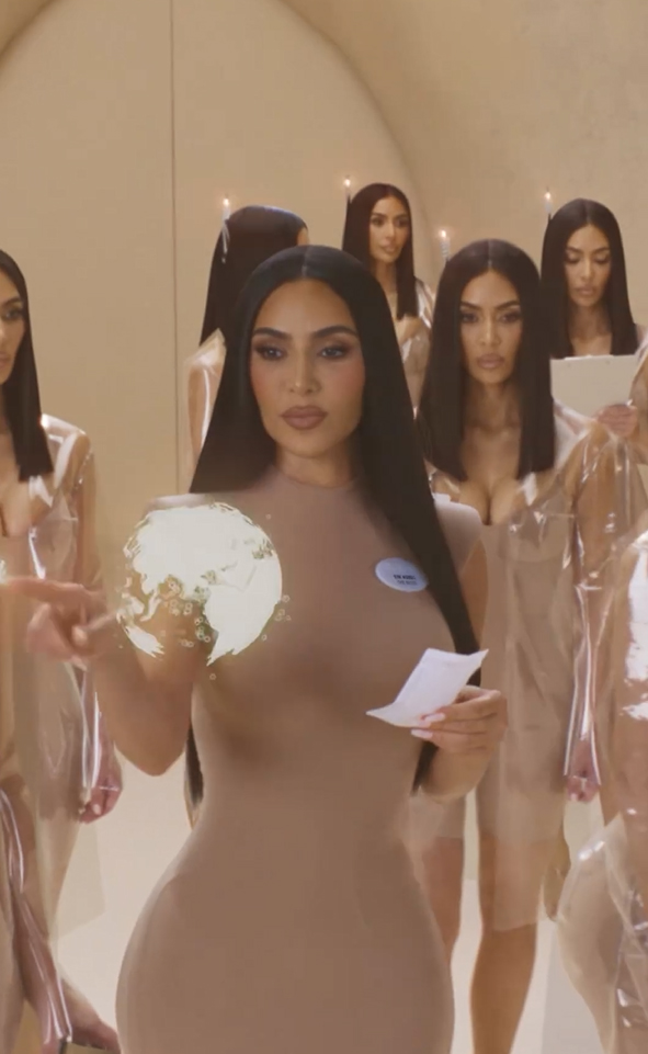 Kim Kardashian has debuted a Skims commercial during the 2024 Oscars on Sunday