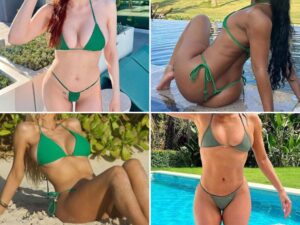 Green Bikini Babes -- Guess Who!