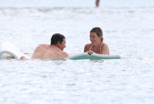 Actor Mark Wahlberg and wife Rhea are pictured at the beach in Barbados. 03 Jan 2019 Pictured: Mark Wahlberg, Rhea Durham. Photo credit: Queenofthenorth/MEGA TheMegaAgency.com +1 888 505 6342 (Mega Agency TagID: MEGA331765_002.jpg) [Photo via Mega Agency]