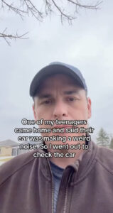The dad's child told him their car was making a weird sound