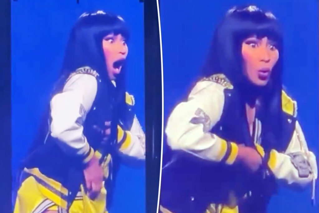 Nicki Minaj's 'whole boob' falls out mid-show in wardrobe malfunction