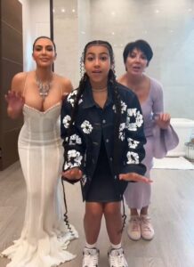 Kim Kardashian, North West, and Kris Jenner came together for a rare video