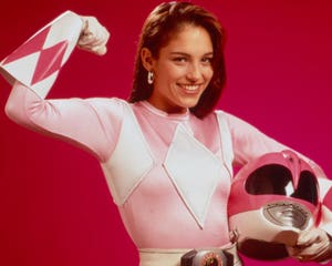 Pink Ranger Amy Jo Johnson Shades Fellow Power Ranger Austin St. John's Controversial Apparel