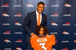 Denver Broncos Introduce Quarterback Russell Wilson with Sienna Wilson