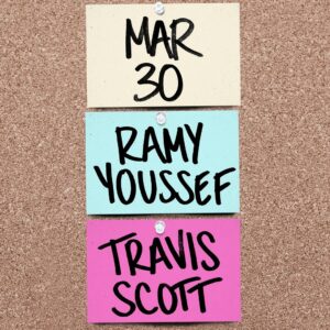 Travis Scott and Ramy Youssef are scheduled to appear on Saturday Night Live later this month
