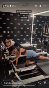 Sara Sampaio In Workout Gear Does Yoga In Bora Bora