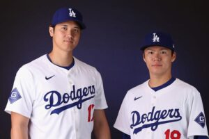Dodgers pitcher Shohei Ohtani and Yoshinobu Yamamoto