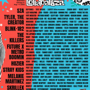 The official lineup includes Blink-182, The Killers, Tate McRae, SZA, and more