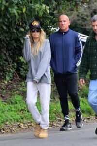 Tish Cyrus was spotted for the first time in days with her husband Dominic Spurcell