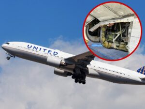 united airplines panel removed