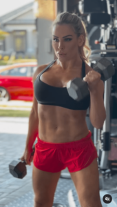 WWE Star Natalya Neidhart in Workout Gear Poses In the Ring