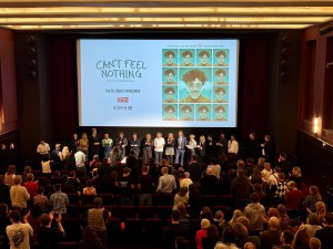 Filmmakers and film participants at the world premiere of 'Can't Feel Nothing'
