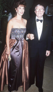 Gene Kelly and Patricia Ward pictured at a Los Angeles fundraiser in October 1992