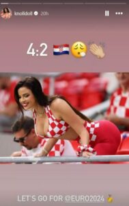 Croatian model Ivana Knoll has teased that she will be at Euro 2024 this summer