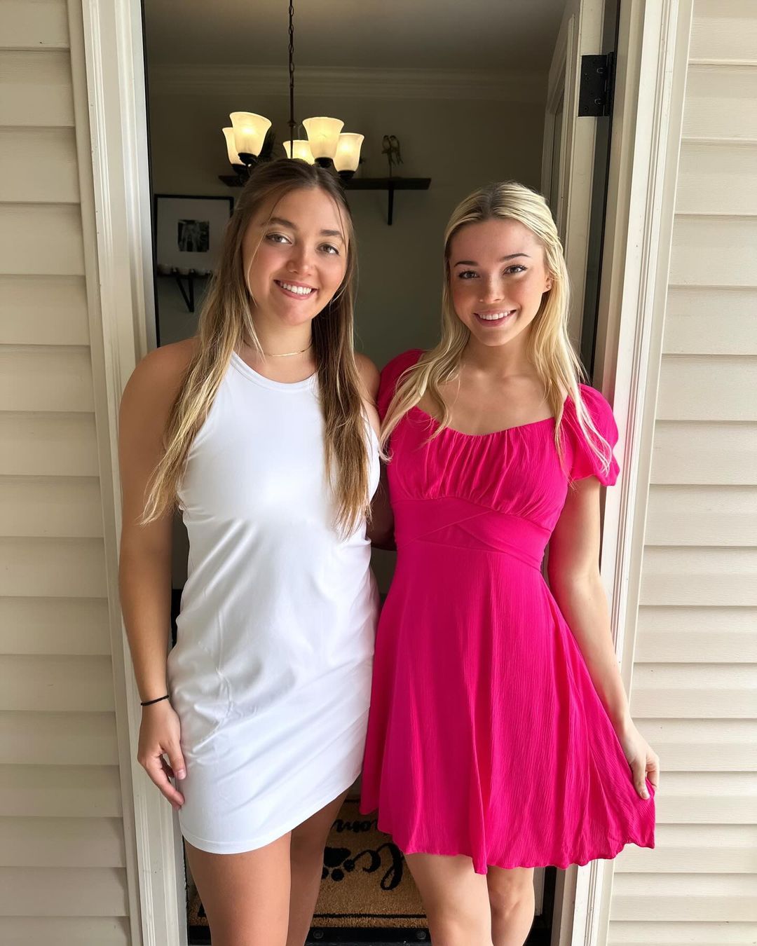 Dunne shared photos of Easter Sunday alongside her sister