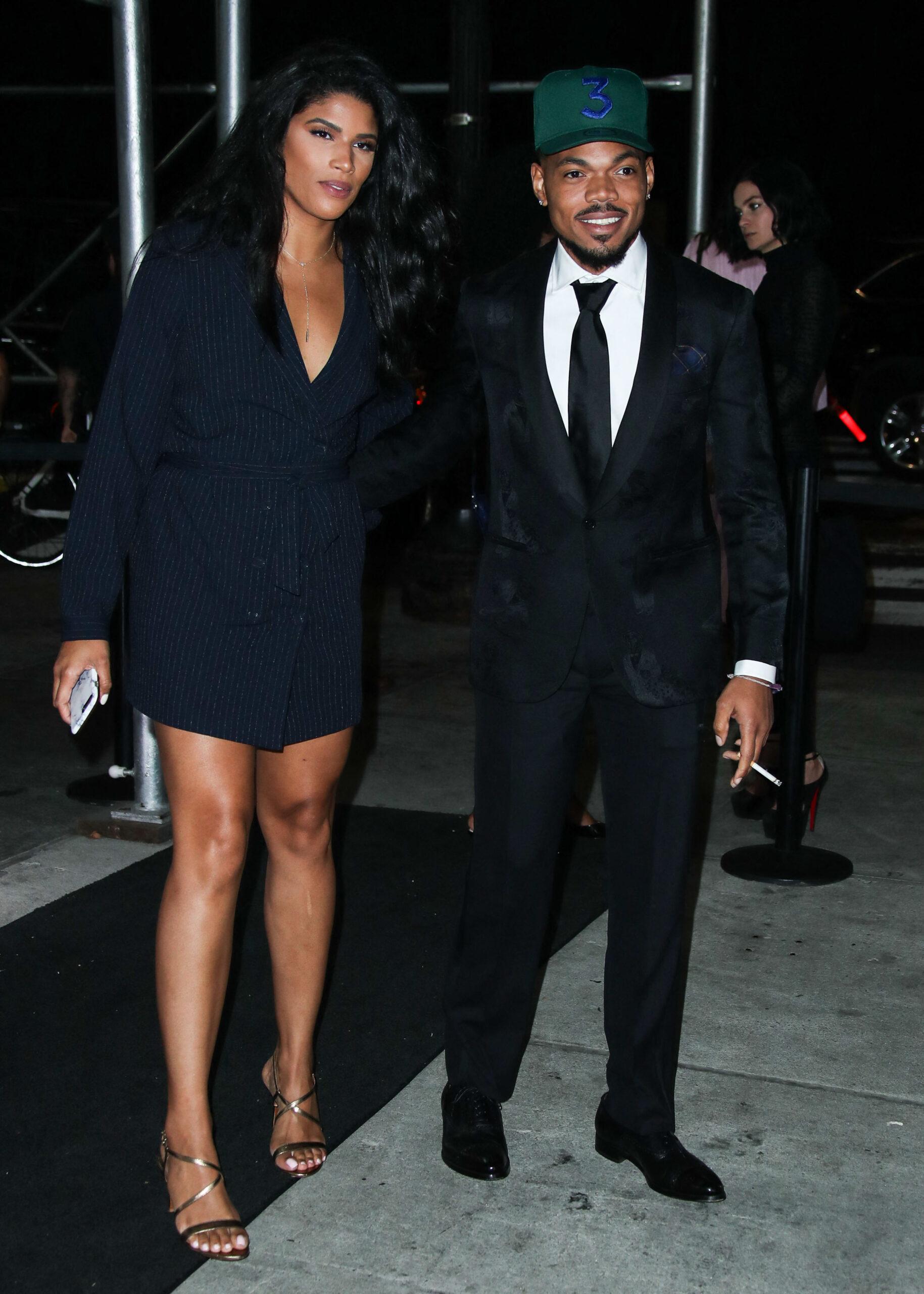 Kirsten Corley and Chance the Rapper at Harper's BAZAAR Celebrates 'ICONS By Carine Roitfeld'