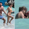 Taylor Swift & Travis Kelce Pack on PDA While Swimming In the Bahamas