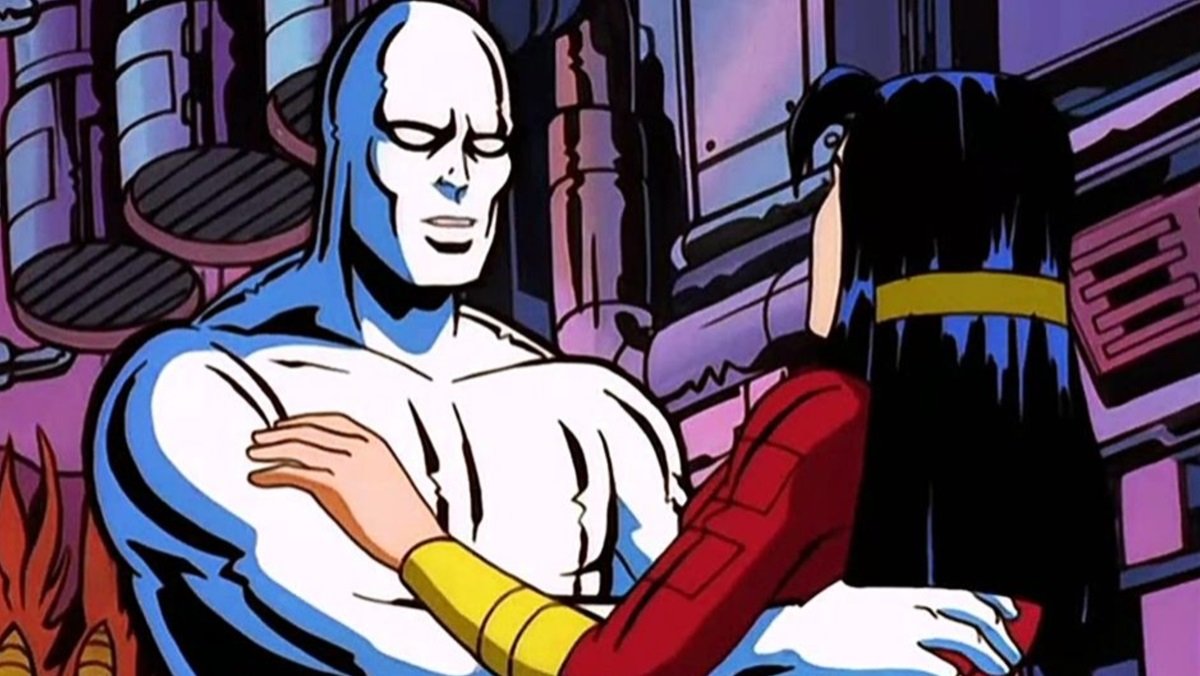 The Silver Surfer says goodbye to Shalla-Bal in the 1998 Silver Surfer animated series.