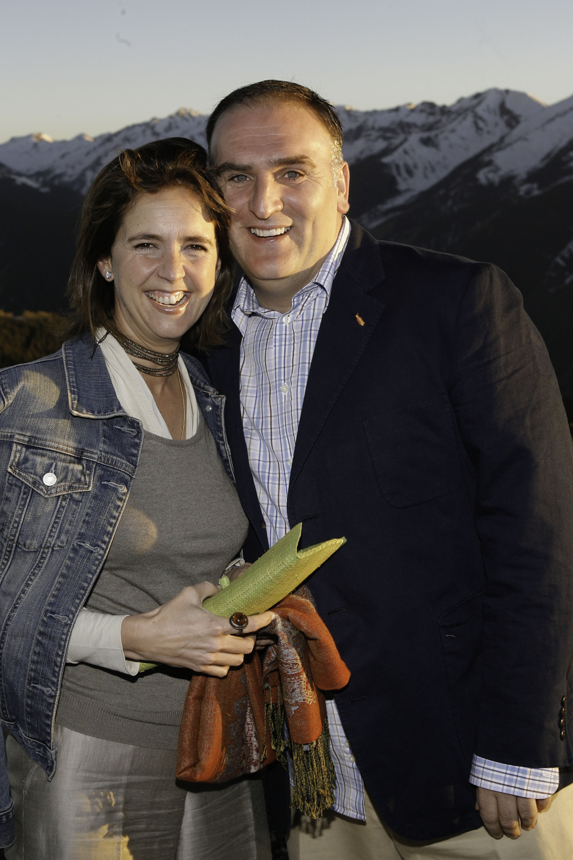 Patricia and José Andrés at the American Express Publisher’s Party on June 13, 2008, at Sundeck at the Top of Aspen Mountain in Aspen, Colorado