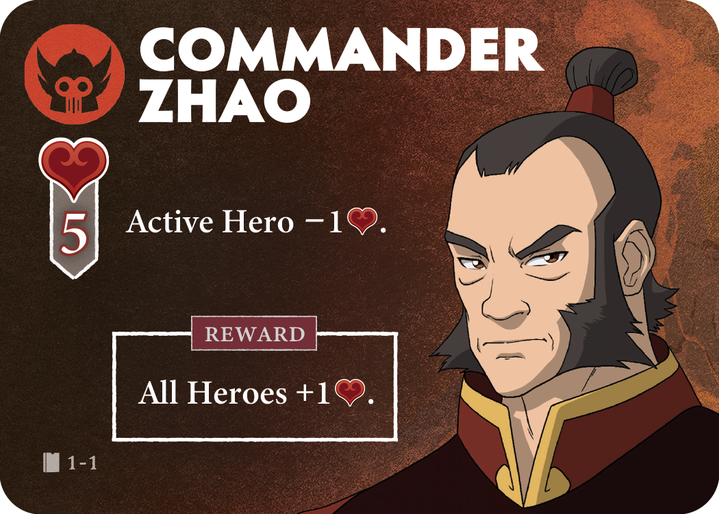 Card art for Commander Zhao from Avatar: The Last Airbender — Aang’s Destiny