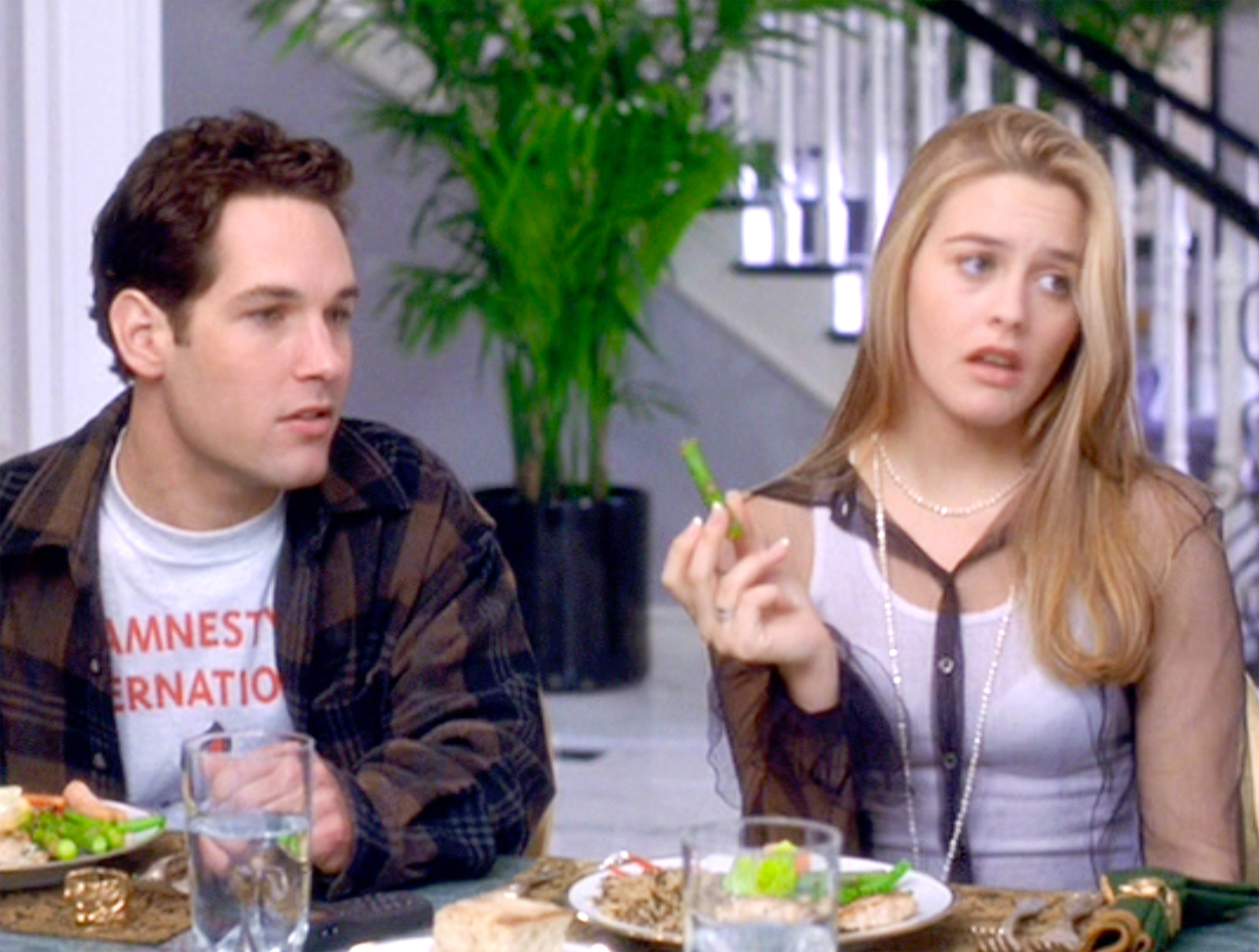 Alicia pictured with her co-star Paul Rudd in the movie Clueless