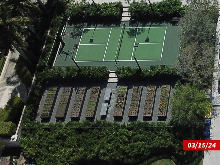 Tom Brady Garden Tennis Court