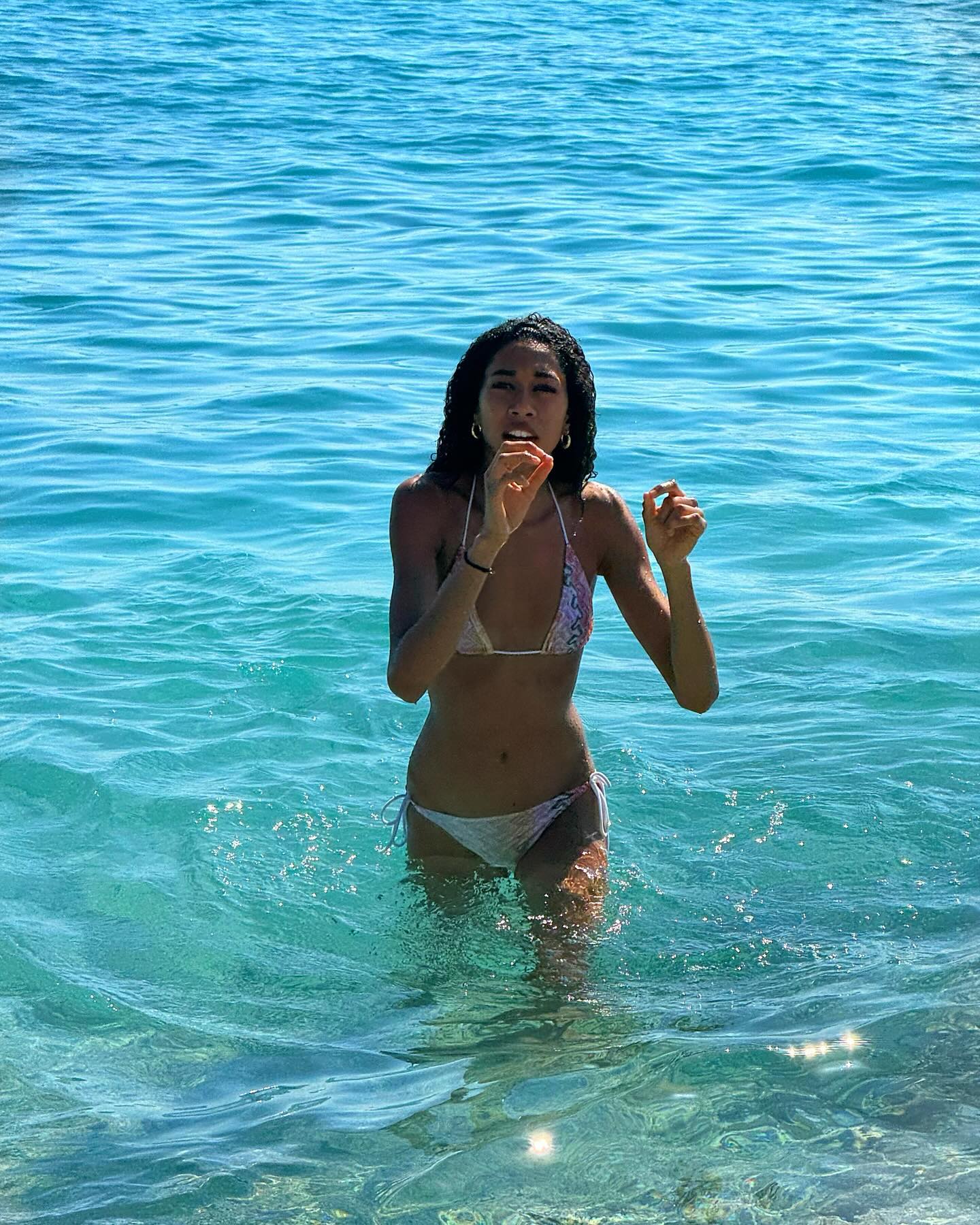 The young model shared photos from St. Barts with her much older beau