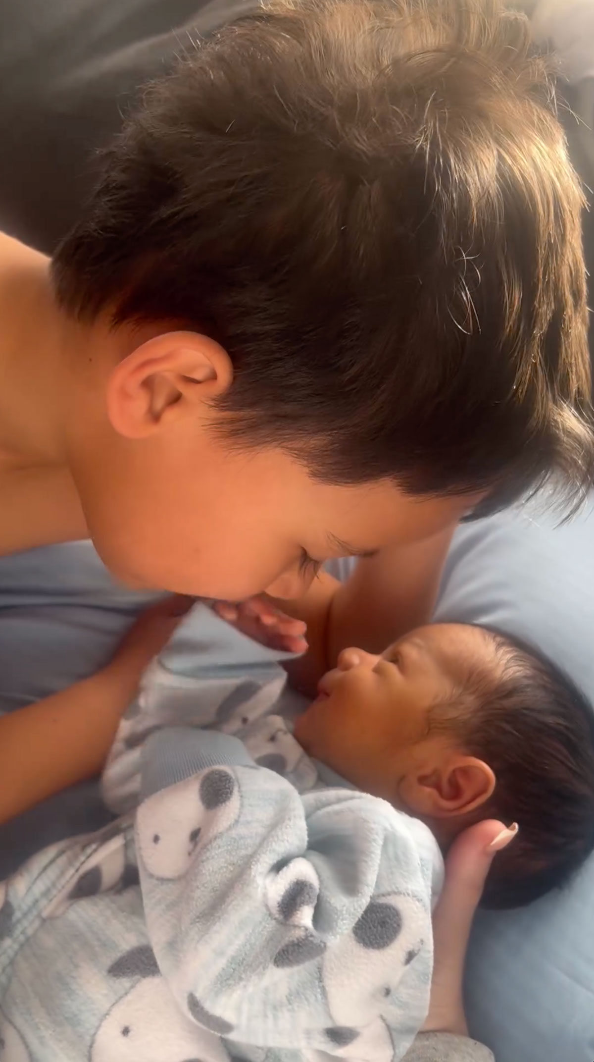 Kayla shared a sweet video of Izaiah playing with his baby brother Zyaire