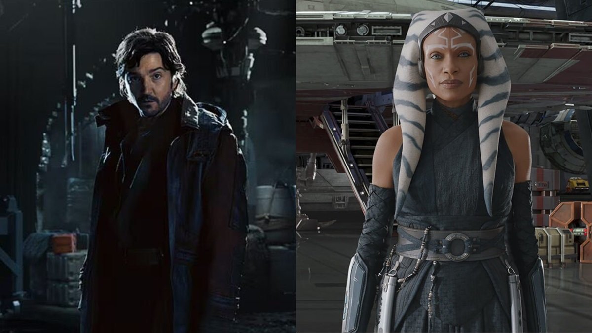 Cassian Andor (Diego Luna) and Ahsoka Tano (Rosario Dawson)  great potential Rebel spies on Star Tours for Season of the Force.