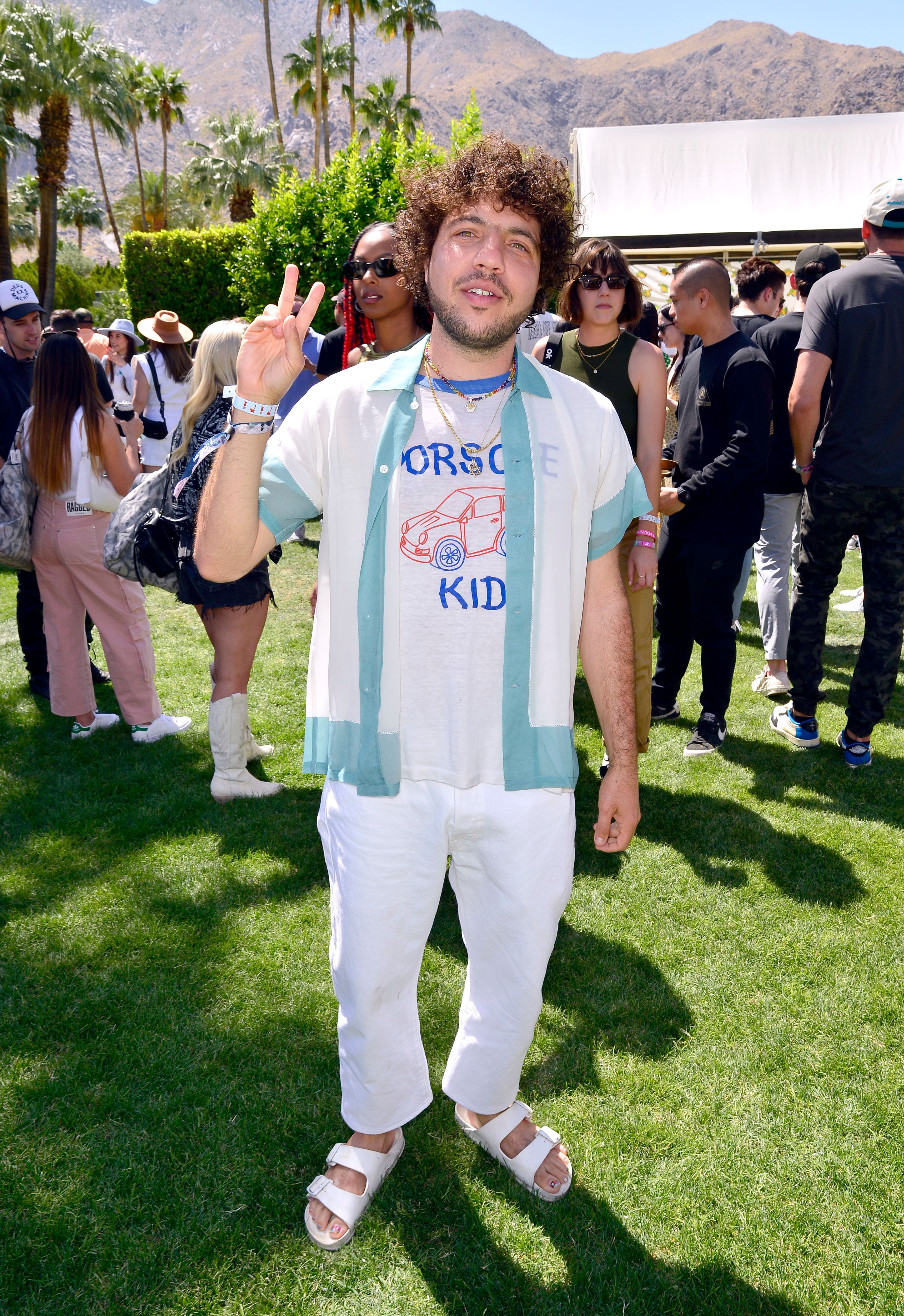 Benny Blanco attended the Interscope Coachella Party in April 2022 in Palm Springs