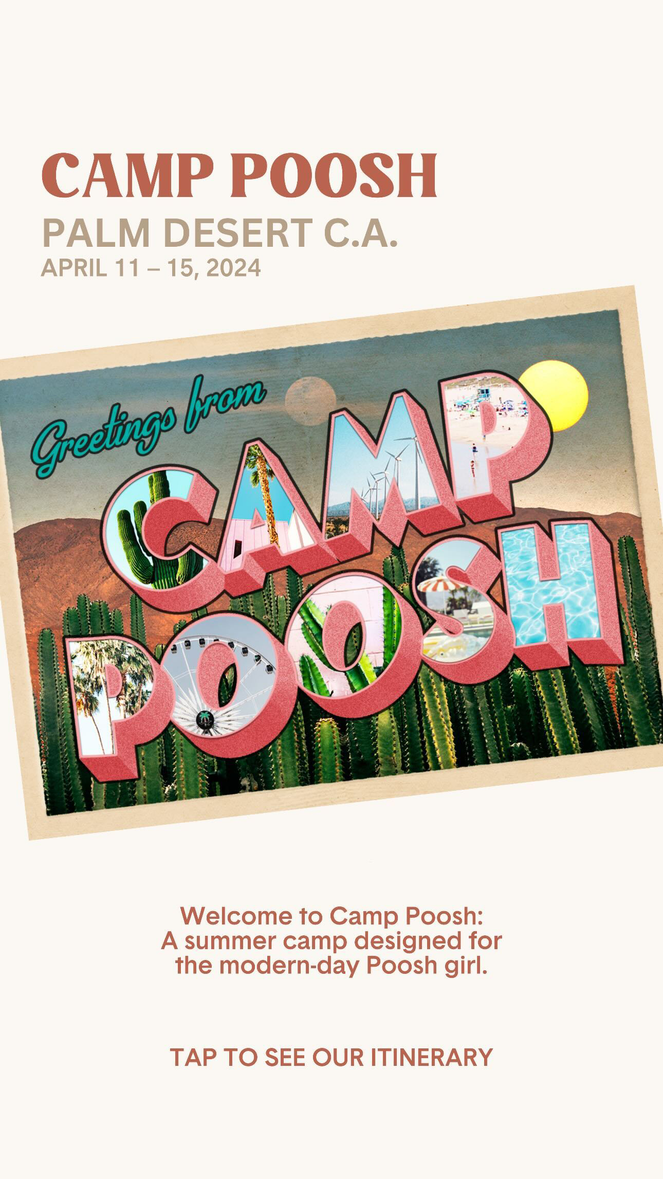 The wellness brand's Instagram Stories were filled with details regarding the 3rd Annual Camp Poosh event