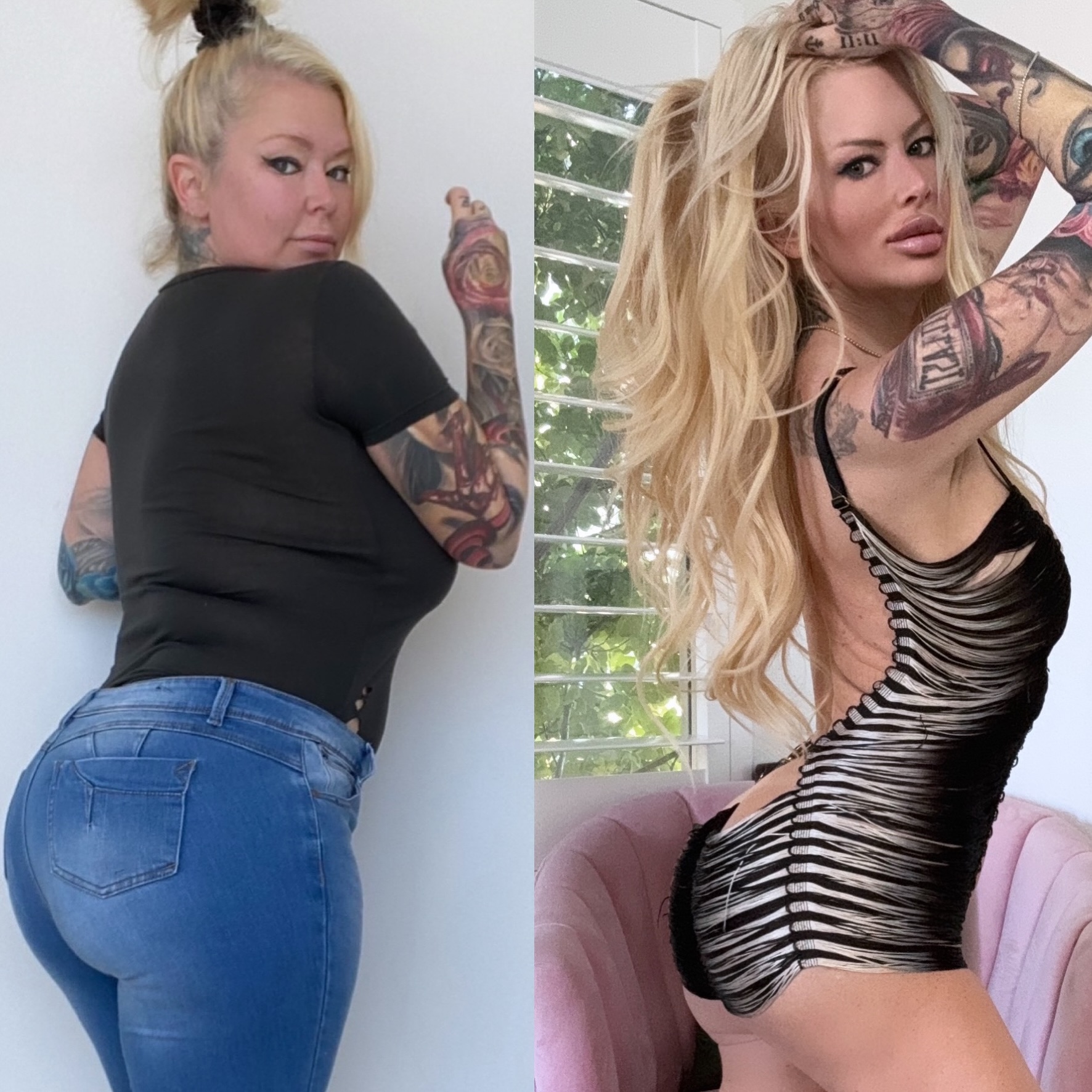 She has been posting before-and-after photos of her transformation