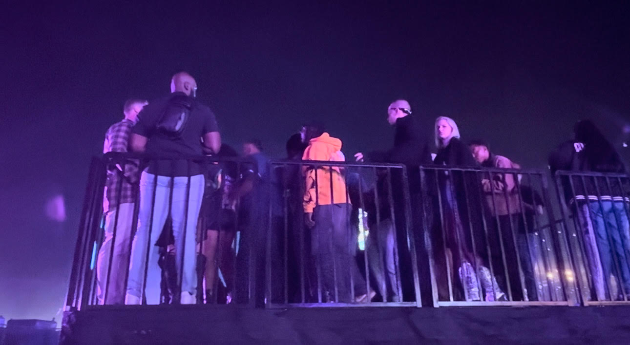 Everyone was escorted off the platform by security after 2 am at the outdoor venue