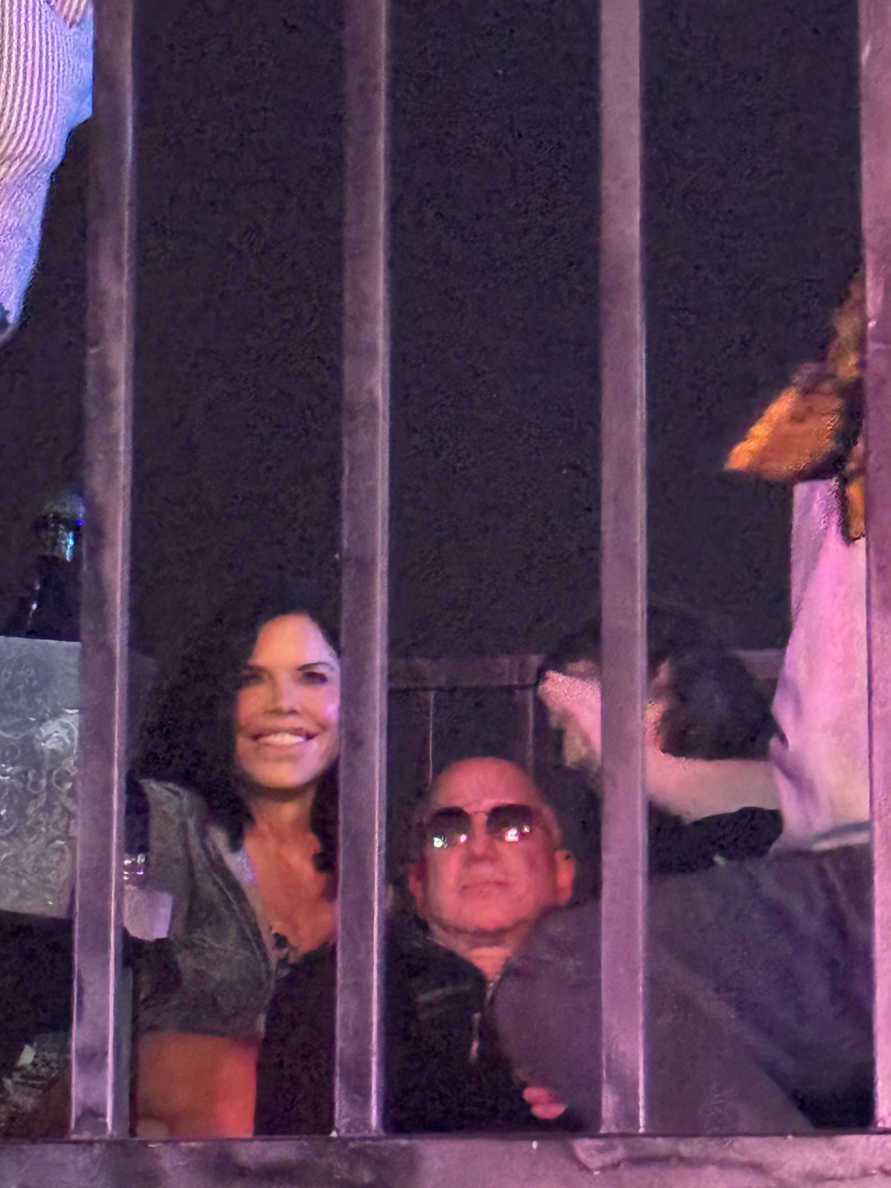 Jeff Bezos and Lauren Sanchez left Neon Carnival before the VIP platform was cleared