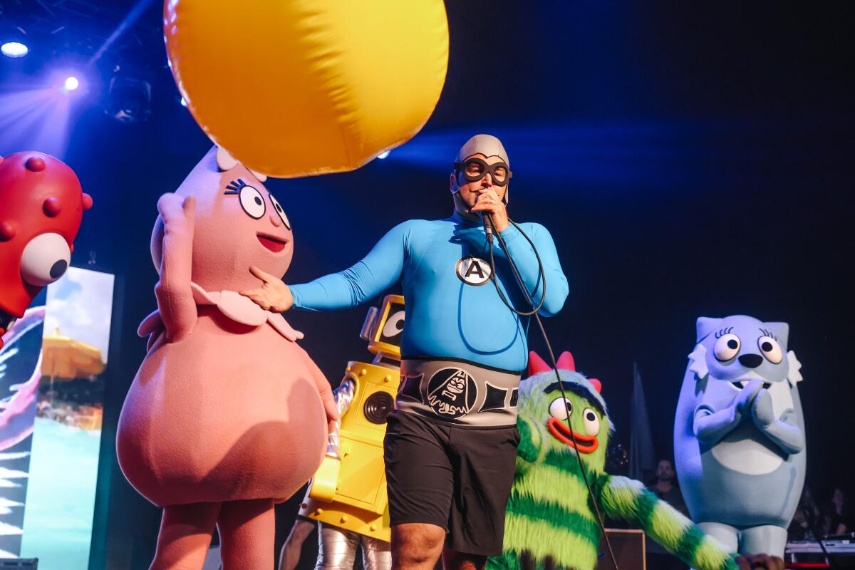 The Aquabats perform during the Coachella Valley Music and Arts Festival on Saturday.