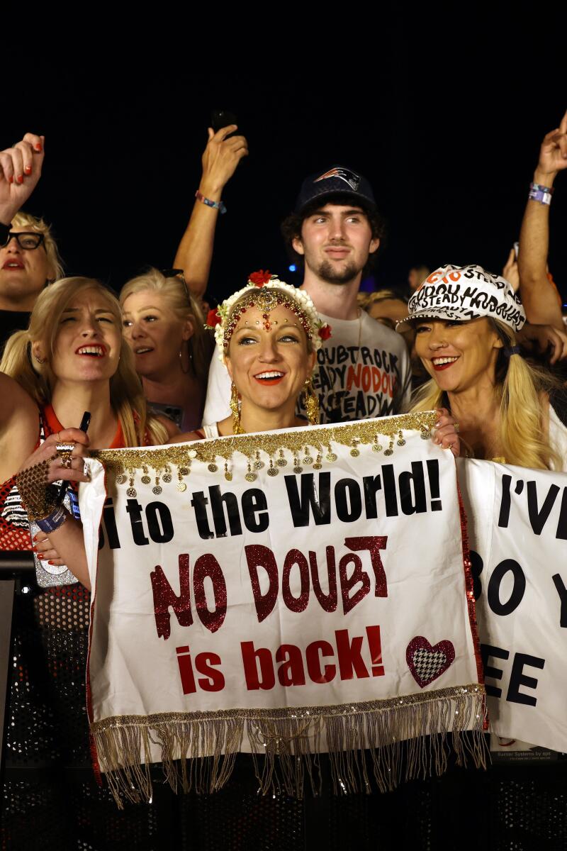 No Doubt fans at Coachella on Saturday.