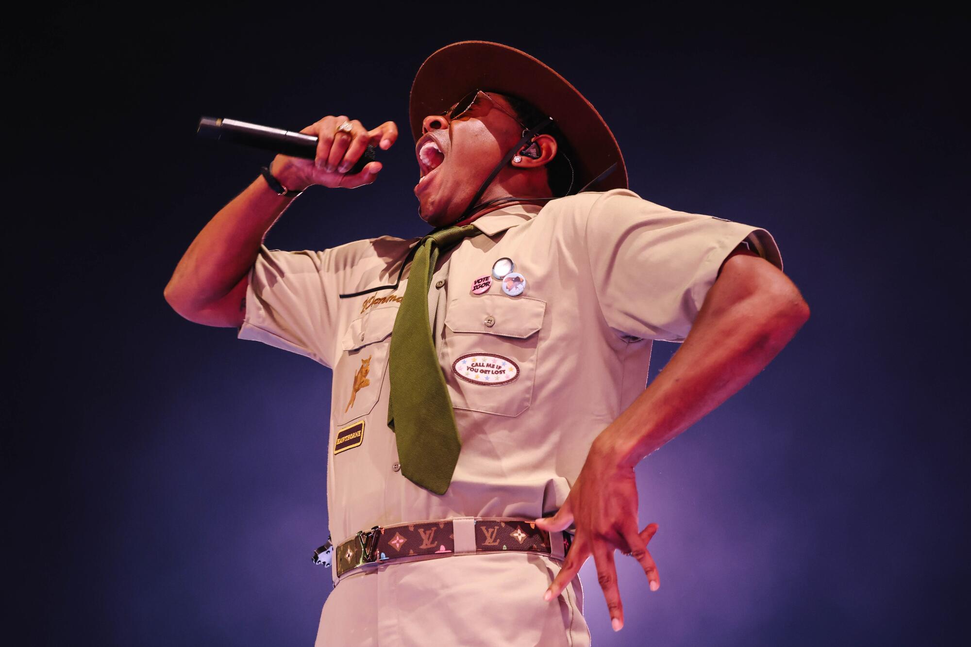 Tyler, the Creator performs at the Coachella Valley Music and Arts Festival.