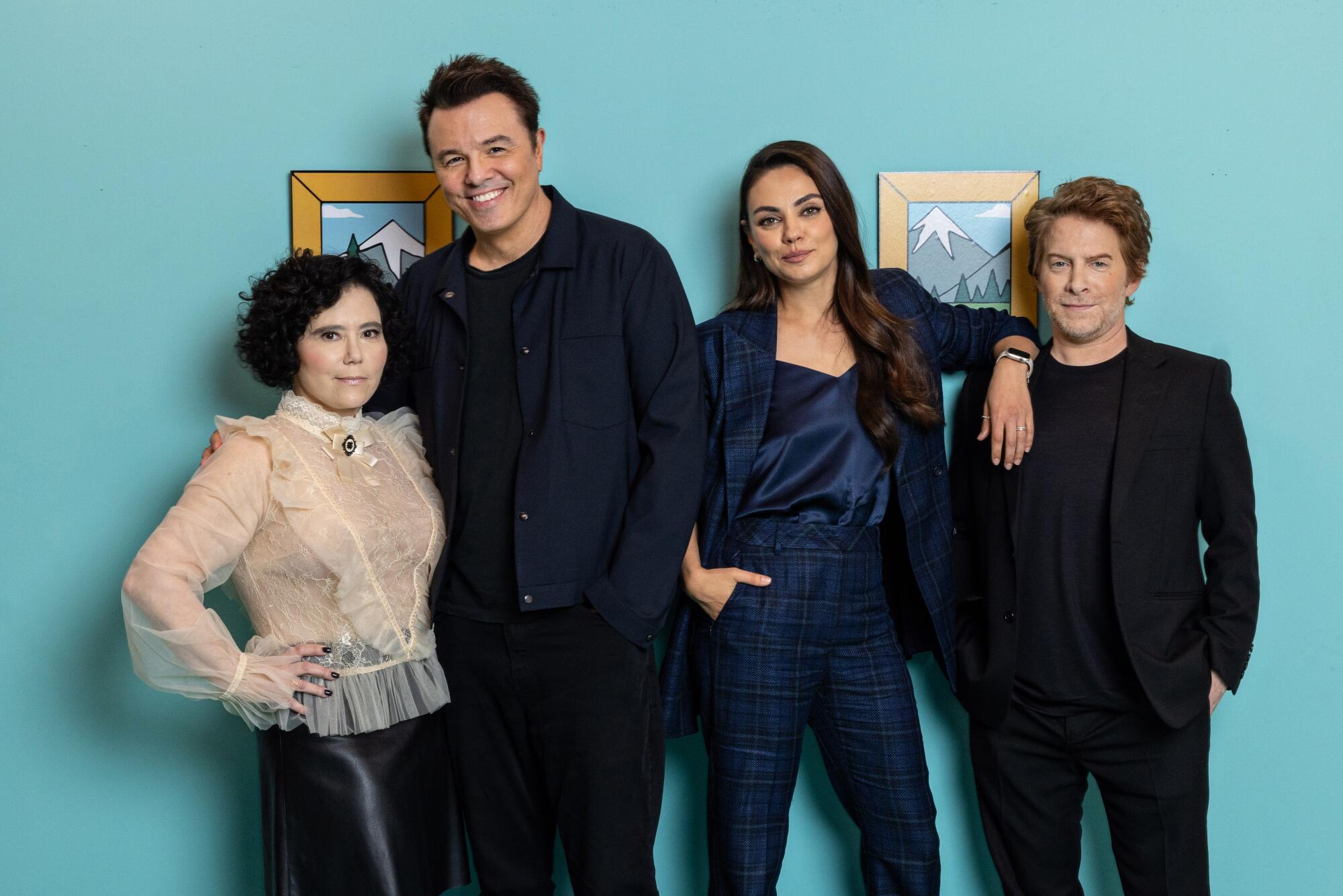 Alex Borstein, Seth MacFarlane, Seth Green and Mila Kunis of Fox's "Family Guy" pose for a portrait
