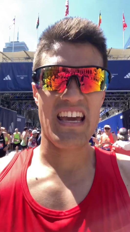 Clarke posted a clip of himself after the legendary marathon event and stunned fans when he revealed that he "s**t" his pants during the run