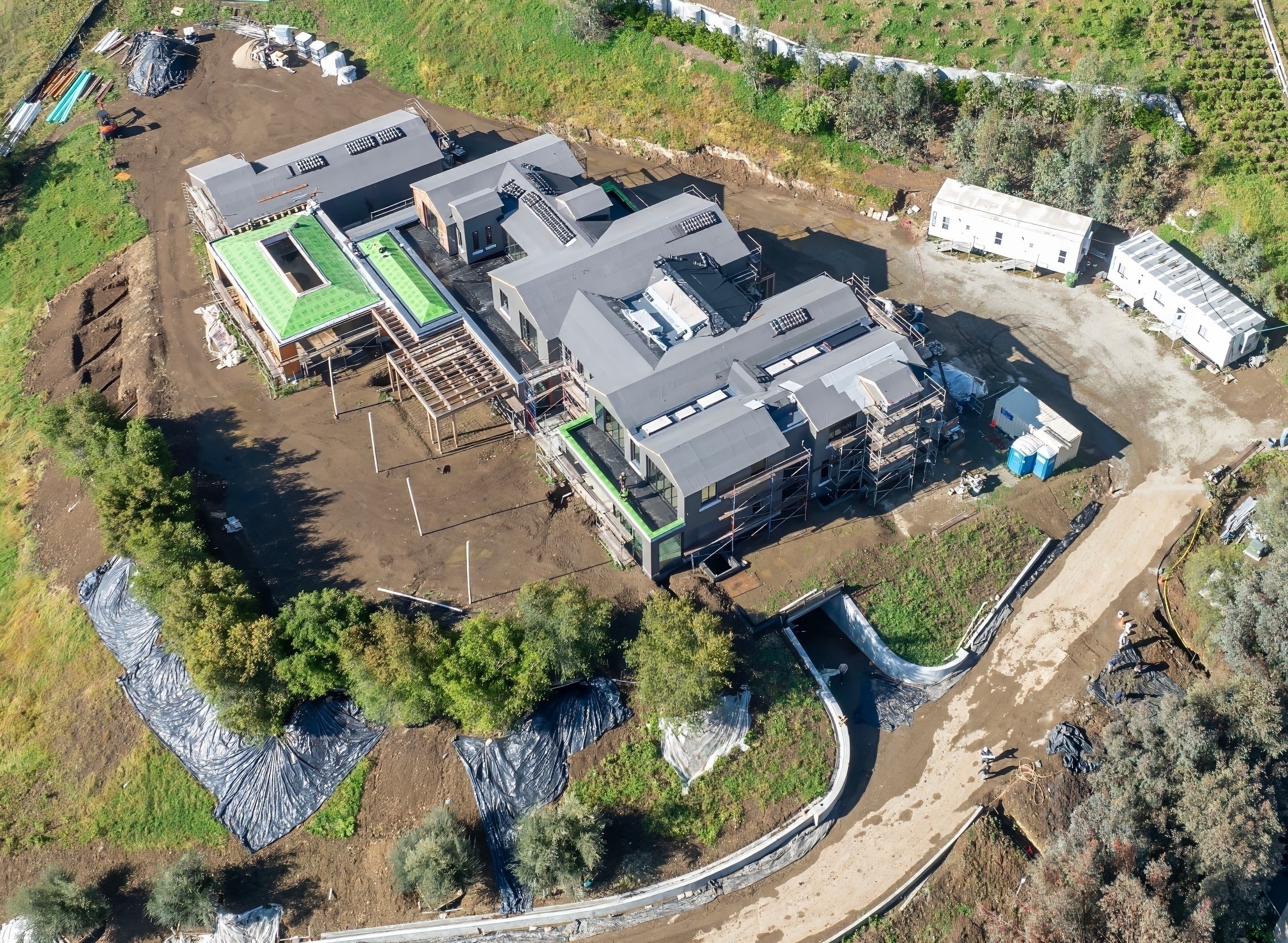 New aerial photos of her compound show great progress