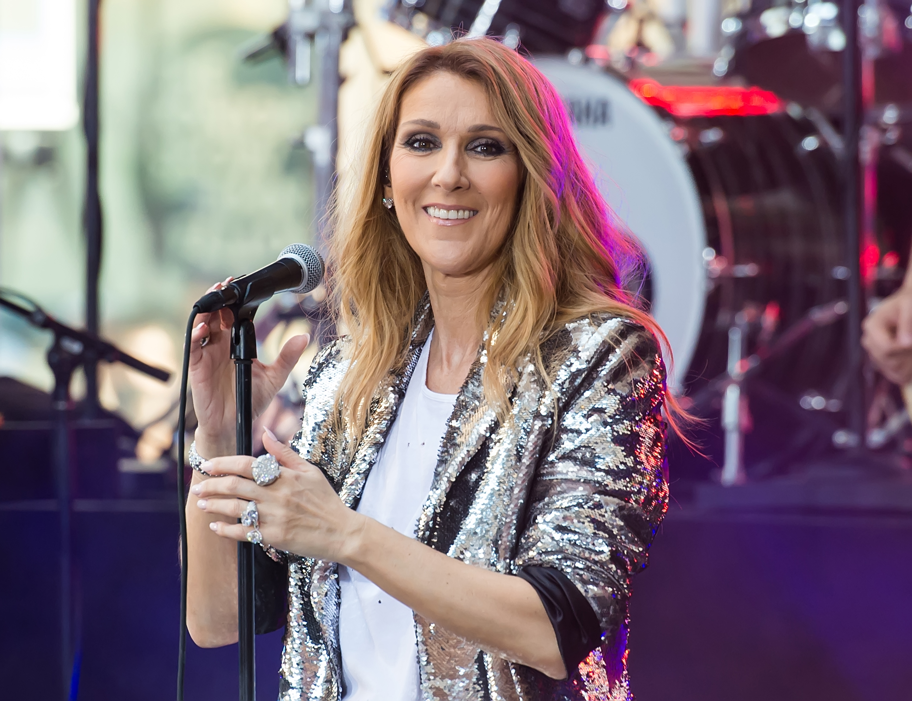 Celine, here in 2016, has since been forced to stop performing